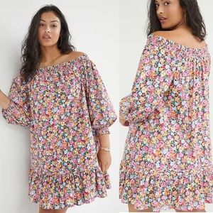 Anthropologie Maeve Floral Off Shoulder Dress
